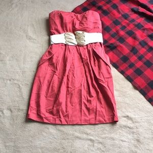 Rust Cocktail Dress with Matching Statement Belt